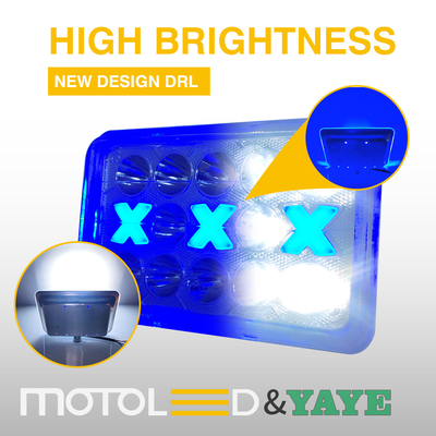 CG125 125cc Motorcycle LED Headlight DC12V with DRL White Blue