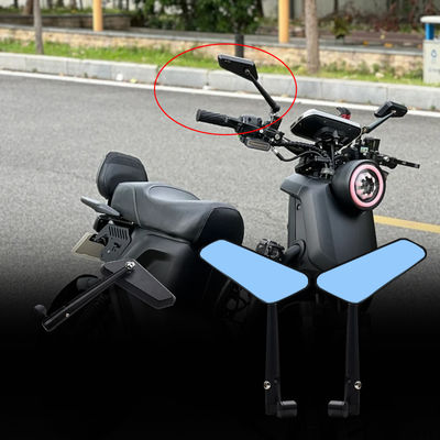 High Quality  Motorcycle Rearview Mirror Blue Glass Mirror Square Universal Rearview Mirror