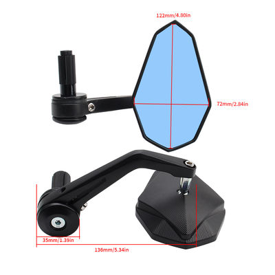 Diamond Shaped Handle Mirror Suitable for 22mm Handle Width Motorcycle Rearview Mirror Motorcycle Universal Accessories