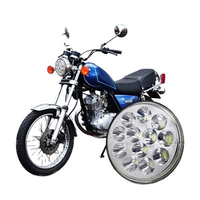 YAYE Front Driving Light 5-3/4 5.75 Inch GN125 12 LED Accessory White High Low Beam Blue DRL Motorcycle Headlight