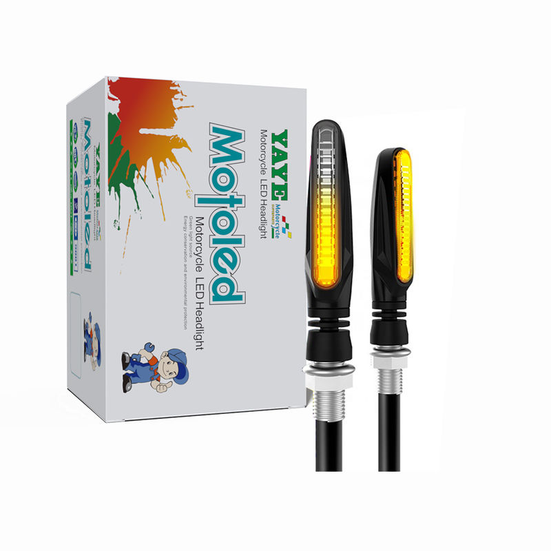 YAYE 12V 3 Color Water Lamp Motorcycle Turn Signal Indicators Tail Light