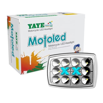 YAYE CD70 12V Motorrad LED-Scheinwerfer mit Tagfahrlicht (DRL) Fern- und Abblendlicht