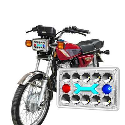 CG125 LED-Scheinwerfer DC12V Weiß Abblendlicht/Fernlicht mit Rot/Blau Tagfahrlicht